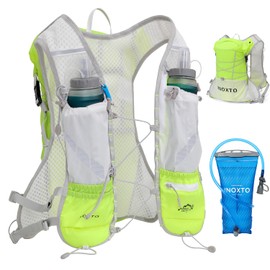 IX INOXTO Running Hydration Vest Backpack, Lightweight Water Backpack with 1.6L Water Bladder Daypack for Women Men,Adjustable Running Vest Pack for Trail Running Hiking Cycling Race Marathon (Green)