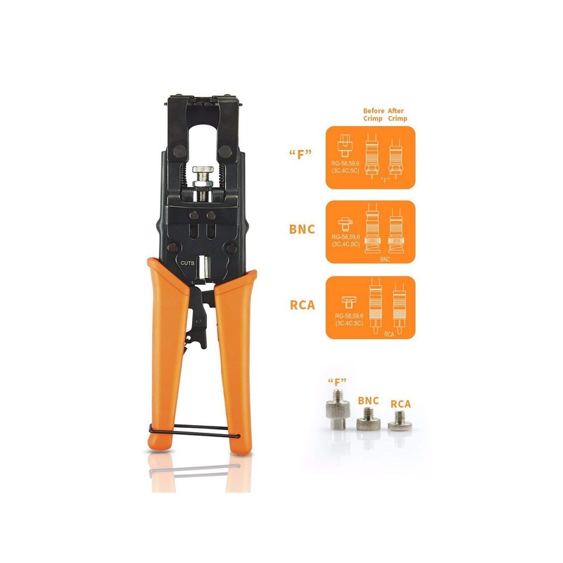 Cables Direct Online Coax Compression Connector Adjustable Tool for RG59