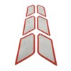 Car Craft Perforated Rear Hood Vent Grille Inserts, Polished Stainless