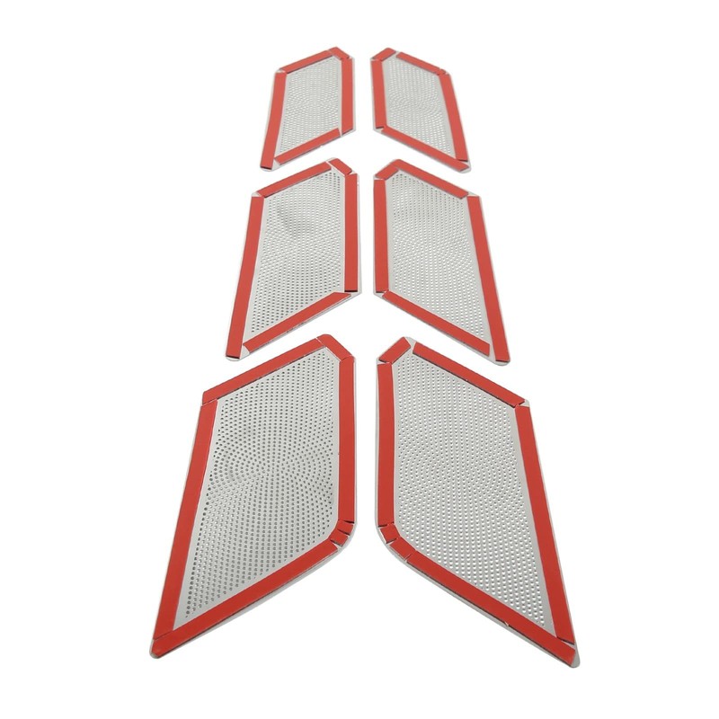 Car Craft Perforated Rear Hood Vent Grille Inserts, Polished Stainless