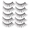 BIUDECO False Lash Extensions 10 Pairs Bulk Lashes in Brown