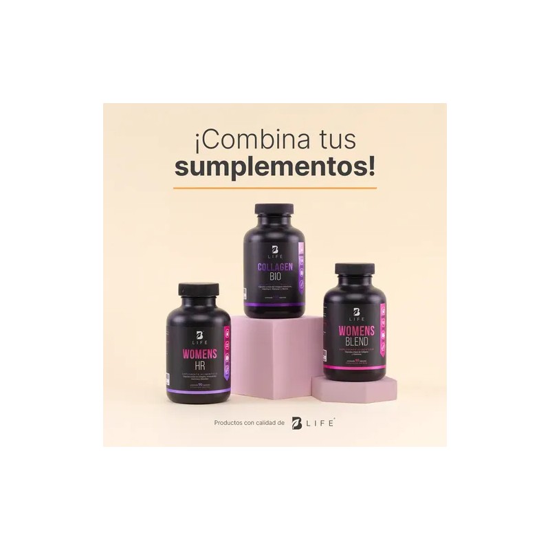 Vitaminas Cabello Mujer De 90 Cápsulas Con Colágeno B Life