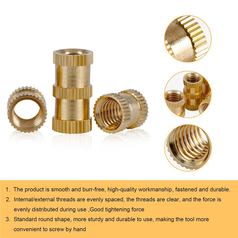 AJOYIB Pack of 330 Brass Threaded Inserts Nut M2 M3