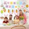 Happy Easter Banner Easter Decorations Bunny Easter Banner Garland Egg