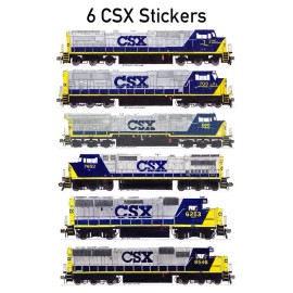 CSX YN2 Locomotives 6 individual Stickers Andy Fletcher