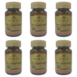 Solgar Iron 25 250mg x 90 Capsules (6) / 솔가 철분25 250mg x 90캡슐 6개