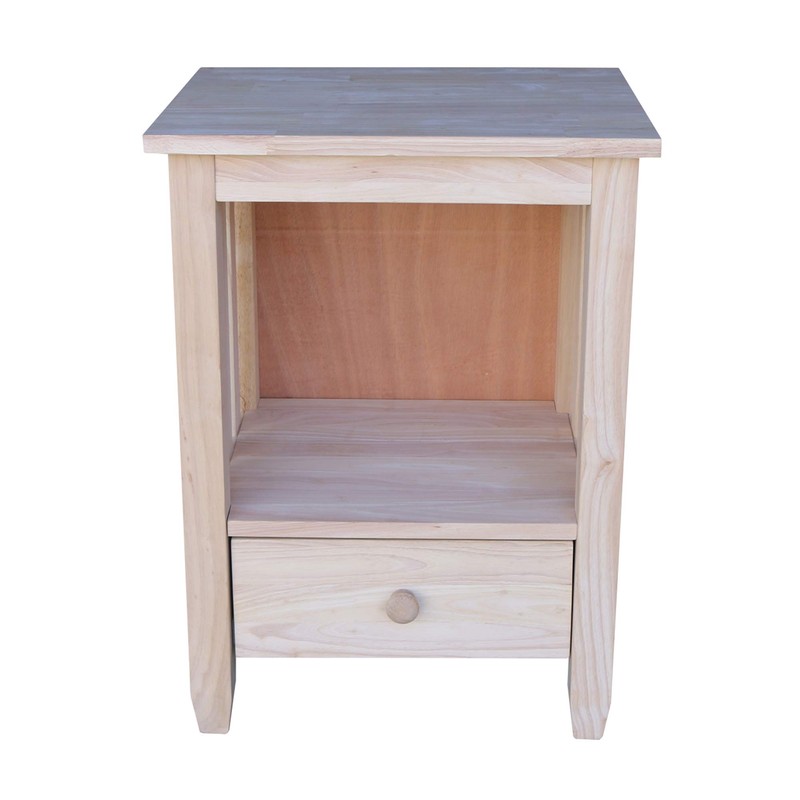 International Concepts Mission Tall End Table, Unfinished