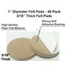 48 Pcs Self Adhesive 1" Round Felt Furniture Pads (Beige,