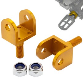 Replacement Foot Peg Mounts for E-Ride PRO SS, Sur-Ron Light Bee LBX, Talaria Sting MX3 MX4, Talaria XXX – Lightweight Anodized 7075 T6 Aluminum, 2 Pack (Gold)