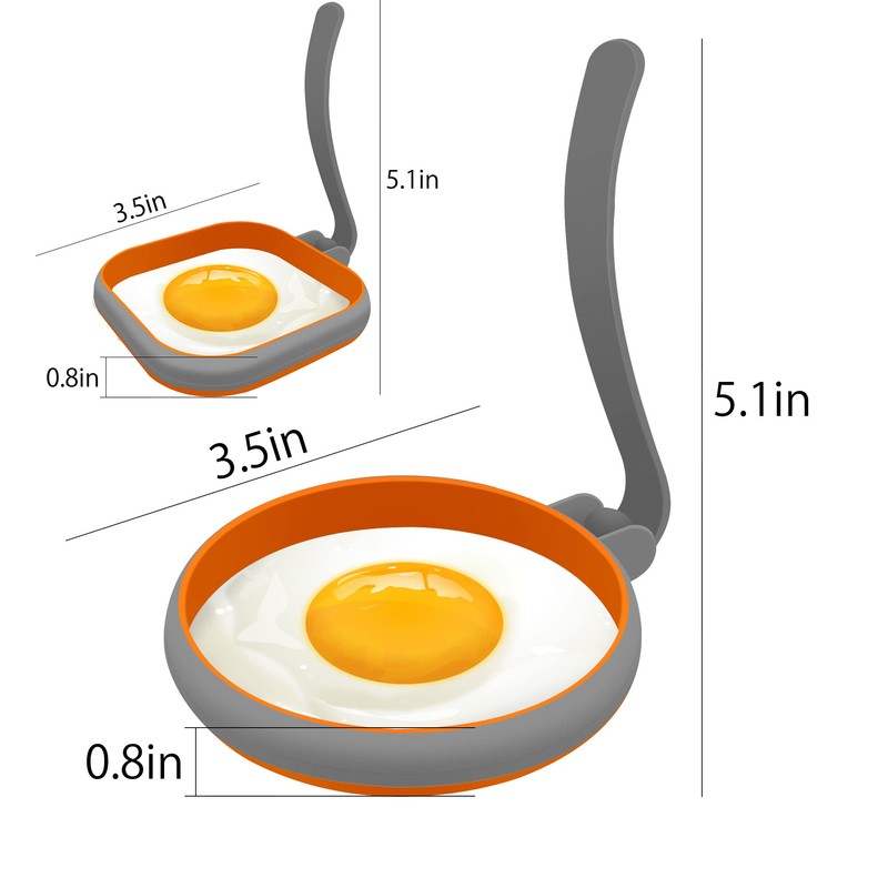 Silicone Egg Molds Pancake Molds for Kids, Silicone Egg Rings
