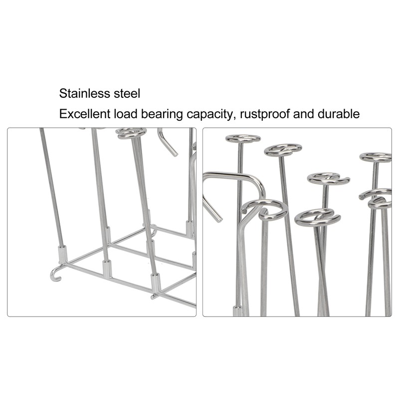 Fryer Skewer Stand Uniform Cooking Rust Resistance Stainless Steel Vertical