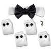 Pet Costume Wedding Formal Cuff and Bow Tie with Charm