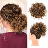 HOOJIH Curly Hair Bun, Messy Bun Hair Piece Elastic Drawstring