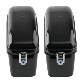 maXpeedingrods Motorcycle Hard Saddlebags for Harley Honda Yamaha Suzuki Kawasaki Victory, Universial Saddle Bags,Gloss Black
