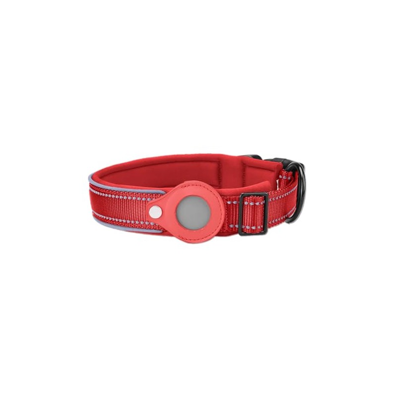 Dog Airtag Collar (Red, Medium)