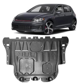 Front Engine Splash Shield Fit for VW Golf GTI 2015-2021 Engine Case Guards Fit for VW Golf R 2015-2019 Under Engine Cover Mud Flaps Directly Replace Original One Black