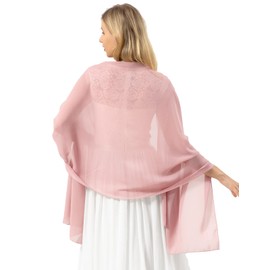 Bridesmay Chiffon Elegant Stole Scarf for Dress in Various Colours - s