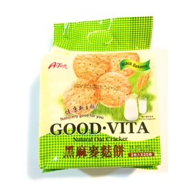 A-Taste Good Vita Black Sesame Natural Oat Cracker 13.3 Oz(2 Pack)