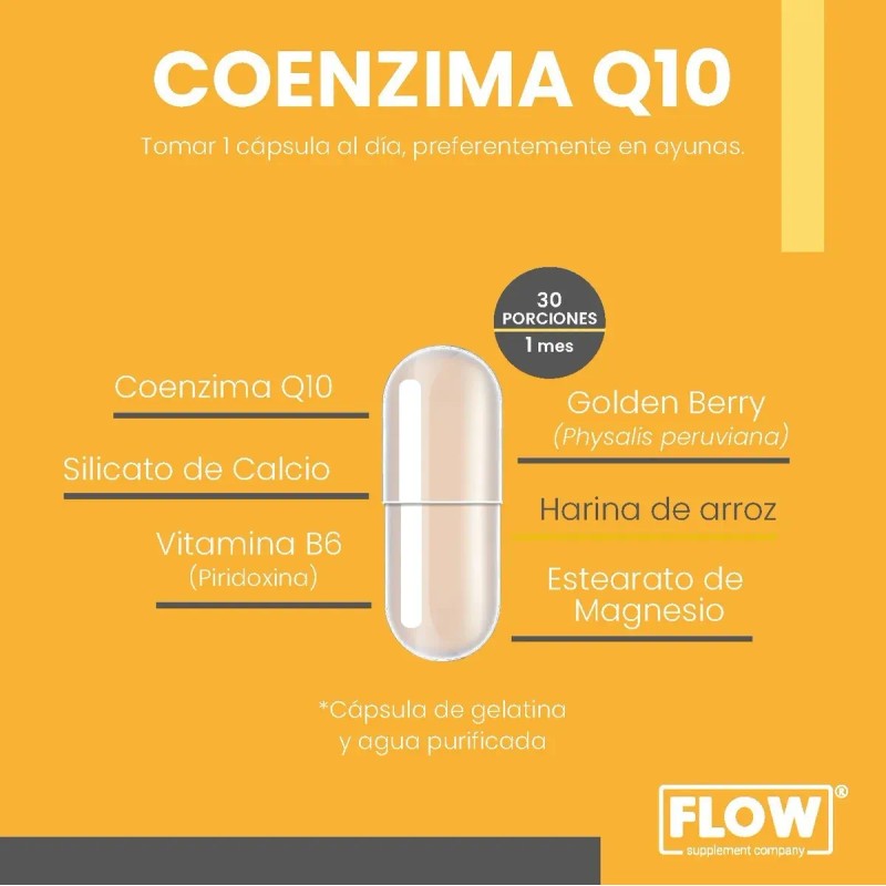 Coenzima Q10 30 Cápsulas Flow | Golden Berry Vitamina B6