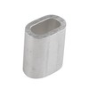 Futheda 50 pcs Aluminum Crimping Loop Sleeve Clips Oval Shaped