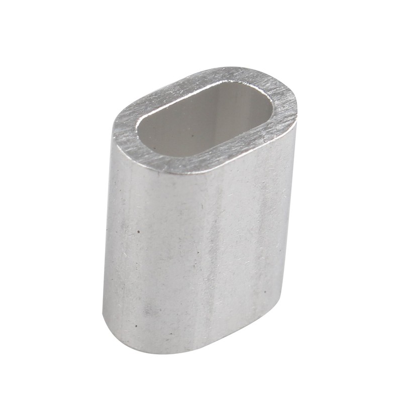 Futheda 50 pcs Aluminum Crimping Loop Sleeve Clips Oval Shaped