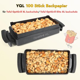 YQL Pack of 100 Baking Paper Compatible with Tefal OptiGrill XL Baking Tray (XA7278)/Tefal Optigrill Elite XL Baking Tray, OptiGrill XL Baking Tray Accessories, Optigrill Elite XL Baking Tray