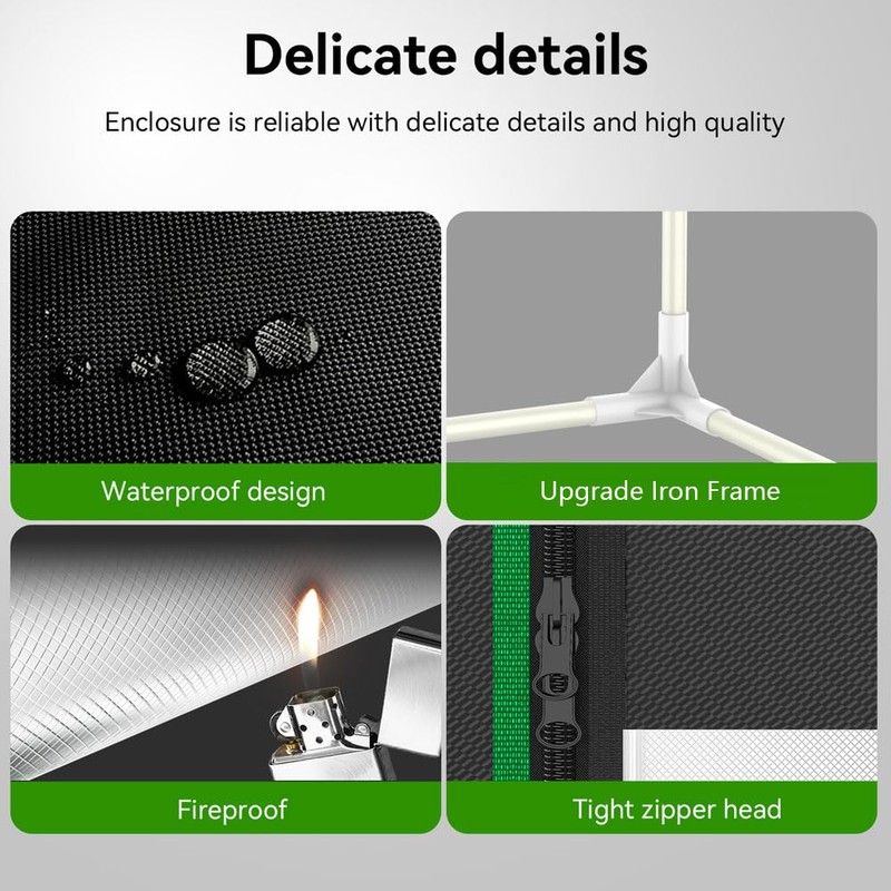 Update 3D Printer Enclosure with LED Light, Smoke Exhaust Kit,