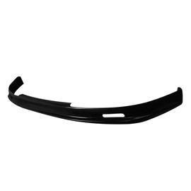 IKON MOTORSPORTS Front Bumper Lip, Compatible with 1993-1997 Honda Civic del Sol, Mugen Style Unpainted Black PU Polyurethane Air Dam Chin Spoiler Protector Splitter