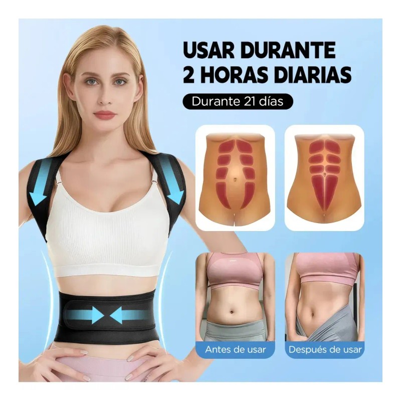 Corrector Postura Espalda Para Hombre Y Mujer Ajustable Faja
