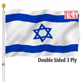 Israel Israeli Flag 3x5 Outdoor Double Sided- Israeli National Country Flags of Israel Heavy Duty 3 Ply Longest Lasting Fade Resistant for Outside Outdoor
