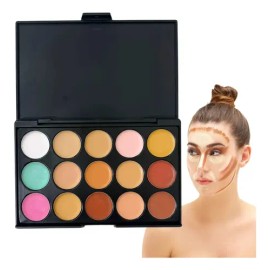 Paleta De 15 Correctores Premium Maquillaje Alta Cobertura F 15 Tonos