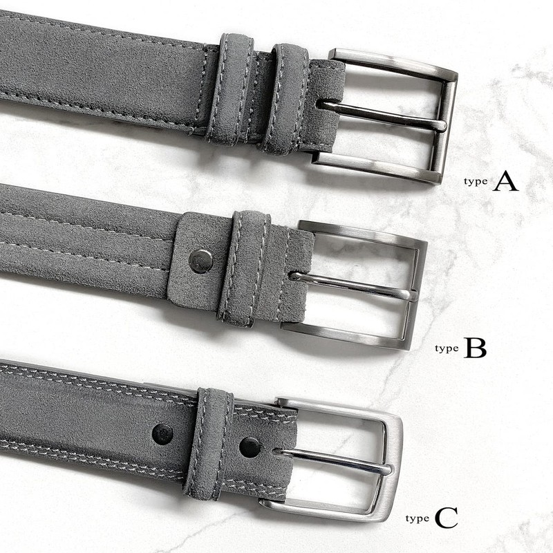 Granada Men's 100% Suede Nubuck Leather Dress Belt 1-3/8" Wide