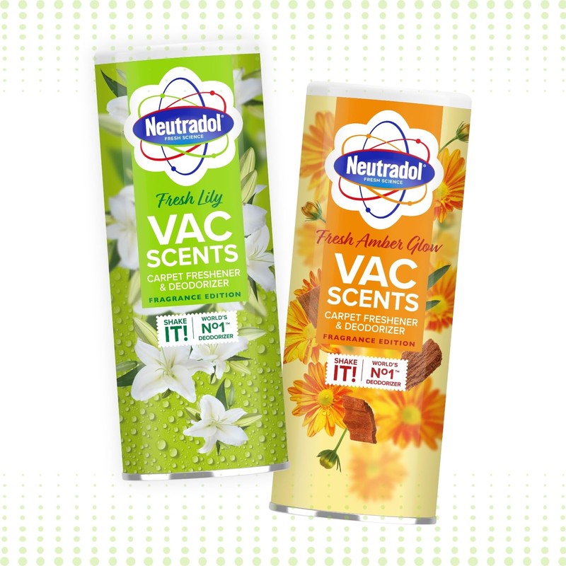 Neutradol Carpet Deodoriser, Vac Scents, Odour Neutraliser Powder for Carpets