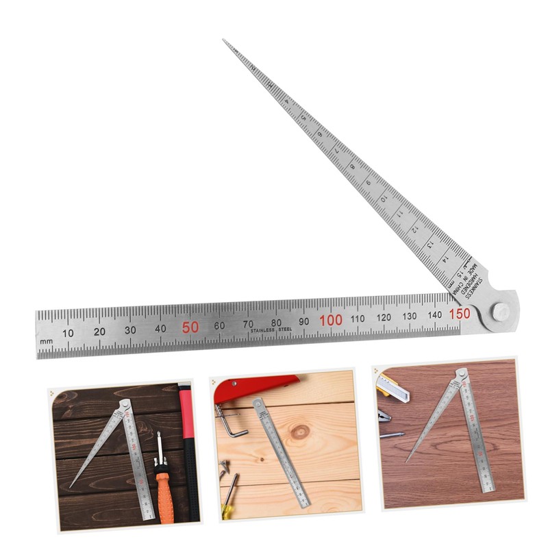 ULTECHNOVO 2sets Stainless Steel Gauge and Straight Ruler for Accurate