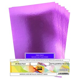 Dalton Manor Purple Metallic Card A4 230gsm Pack 20