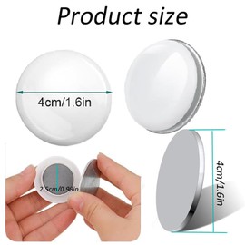 Wzenclave 10 Pairs Shower Curtain Magnetic Weights Round Magnetic Curtain Weights Curtains Bottom Drapery Weights Window Curtain Pendant Weights for Wind Work for Tablecloth Drapery Flag (White)