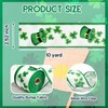 HIENAJ St Patrick's Day Ribbons 2.5" 10 Yards, Green White