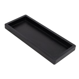 MAONAME Black Bathroom Vanity Tray, Rustic Long Narrow Rectangle Farmhouse Wood Countertop Organizer Tray for Candle, Perfume - 15.7" L x 6.8" W