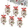 Giegxin 6 Pieces Christmas Mistletoe Decor Artificial Mistletoe Ornament with