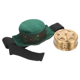 Healeved 1 Set Box Copper Cupping Bag Smokeless Moxa Tank Burner Holder Tank Body Pot Burner Case Tank for Moxa Massage Burner Case