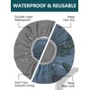 Years calm Men Shower Cap Reusable Waterproof, Dual-Layer Design, Double-Sided