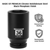 MIXPOWER 3/4" Drive Deep Impact Socket, 36mm, CR-MO, Metric, 6