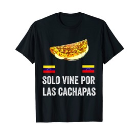 Venezuela Flag Comida Venezolana Cachapas Bandera Food T-Shirt, black