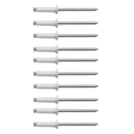 10 x White Blind Rivets 4 x 16 Number Plates Car Motorcycle Moped Mokick Rivet 4 mm x 16 mm Bolt Universal