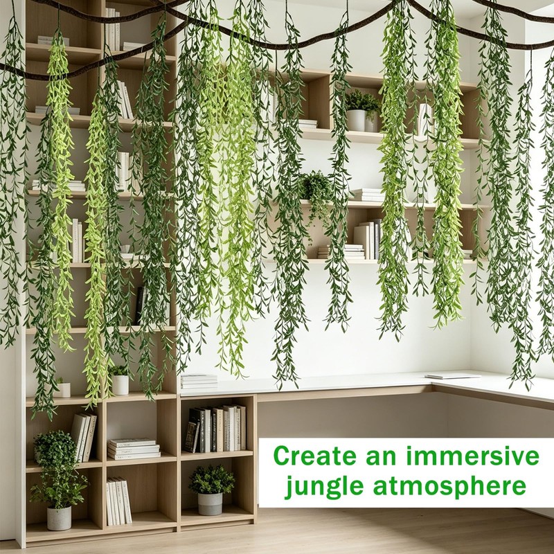 DANHMAO Jungle Theme Decoration Set- 74FT Artificial Hanging Willow Vines