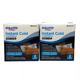 Equate Instant Cold Compress Ready to Use 2 Boxes (4 Total Compresses)