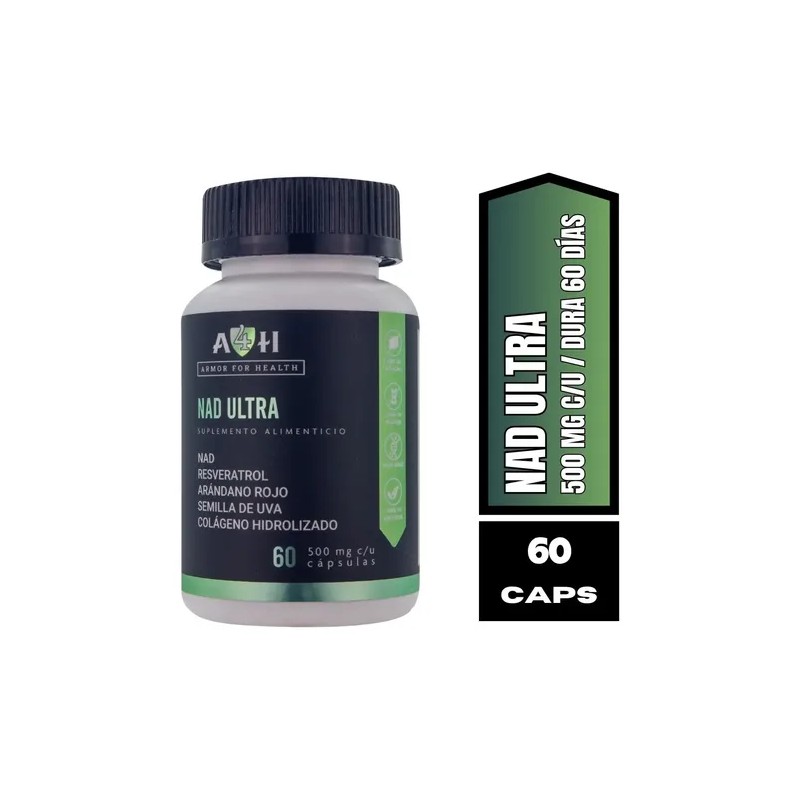 Suplemento Nad Ultra 60 Capsulas 500mg A4h Resveratrol