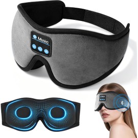 Antifaz para Dormir con Audifonos y Contorno 3D, Blackout y Noise Canceling