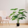TIUNASIN Artificial Palm Plants 35" Tropical Greenery Bush Imitation Faux