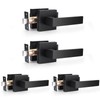 Probrico 4 Pack| Square Passage Levers Matt Black Hall and